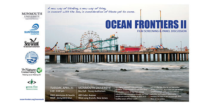 Photo from Ocean Frontiers II as invitation to attend film screening & panel discussion