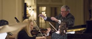 Professor Michael Gillette conducting the Monmouth University Chamber Orchestra