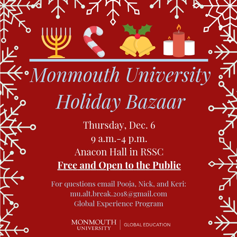 Holiday Bazaar at Monmouth University - Click to Learn More