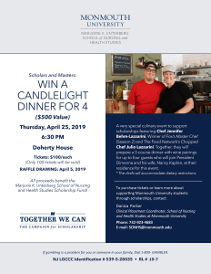 Image of Flyer for Win a Candlelight Dinner for 4