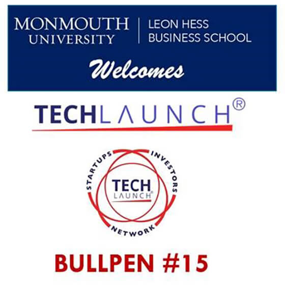 Photo image of flyer announcing Tech Launch Bullpen #15 at Monmouth University