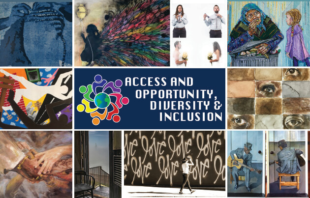 Photo image of poster for Access and Opportunity, Diversity & Inclusion event at Monmouth University