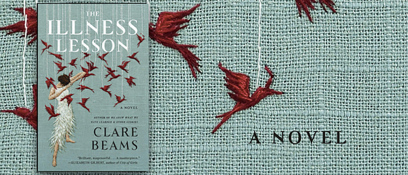 Photo of book cover for Clare Beams’ The Illness Lesson