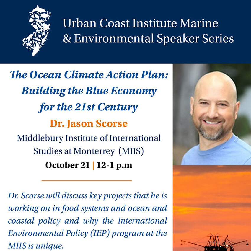 Flyer image for The Ocean Climate Action Plan: Building the Blue Economy for the 21st Century online event