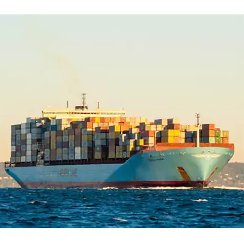 Photo of cargo ship at sea