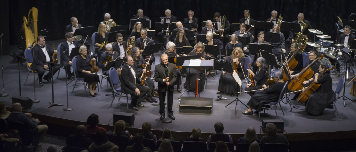 Orchestra of St. Peter by the Sea (musicians on the Pollak Theatre stage)