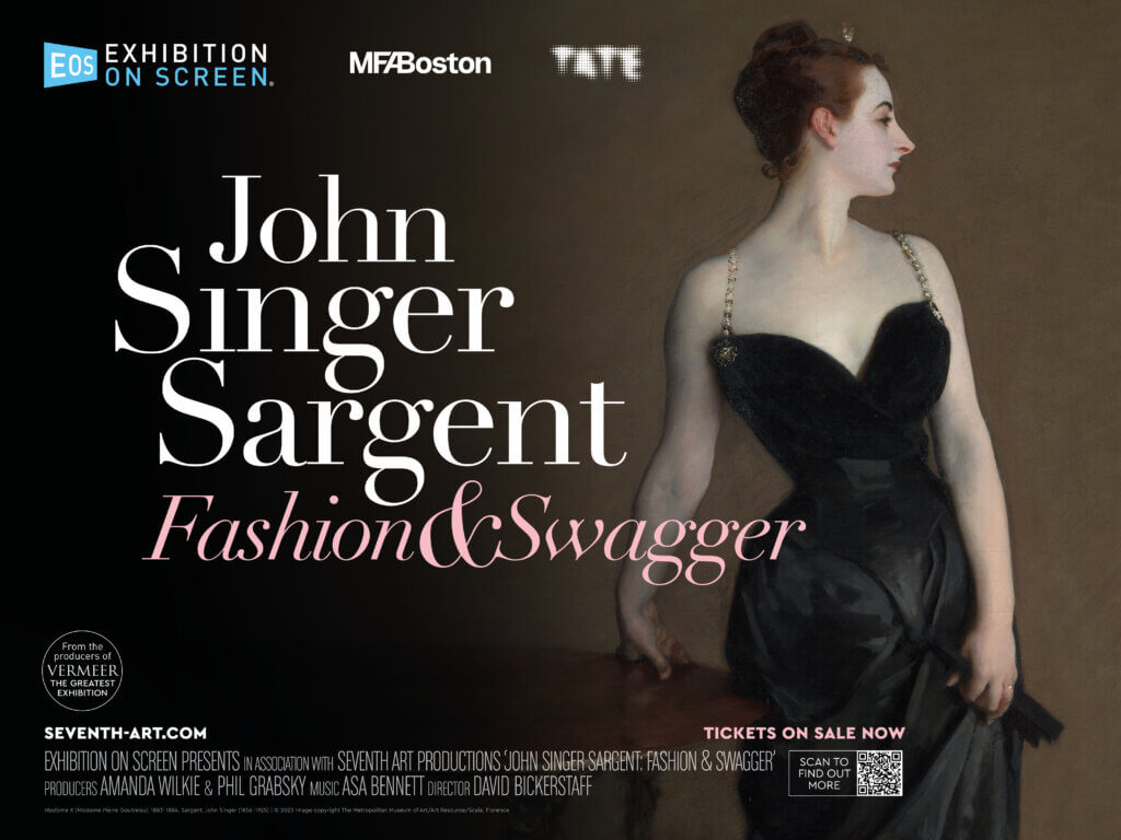 A film poster for John Singer Sargent: Fashion & Swagger.