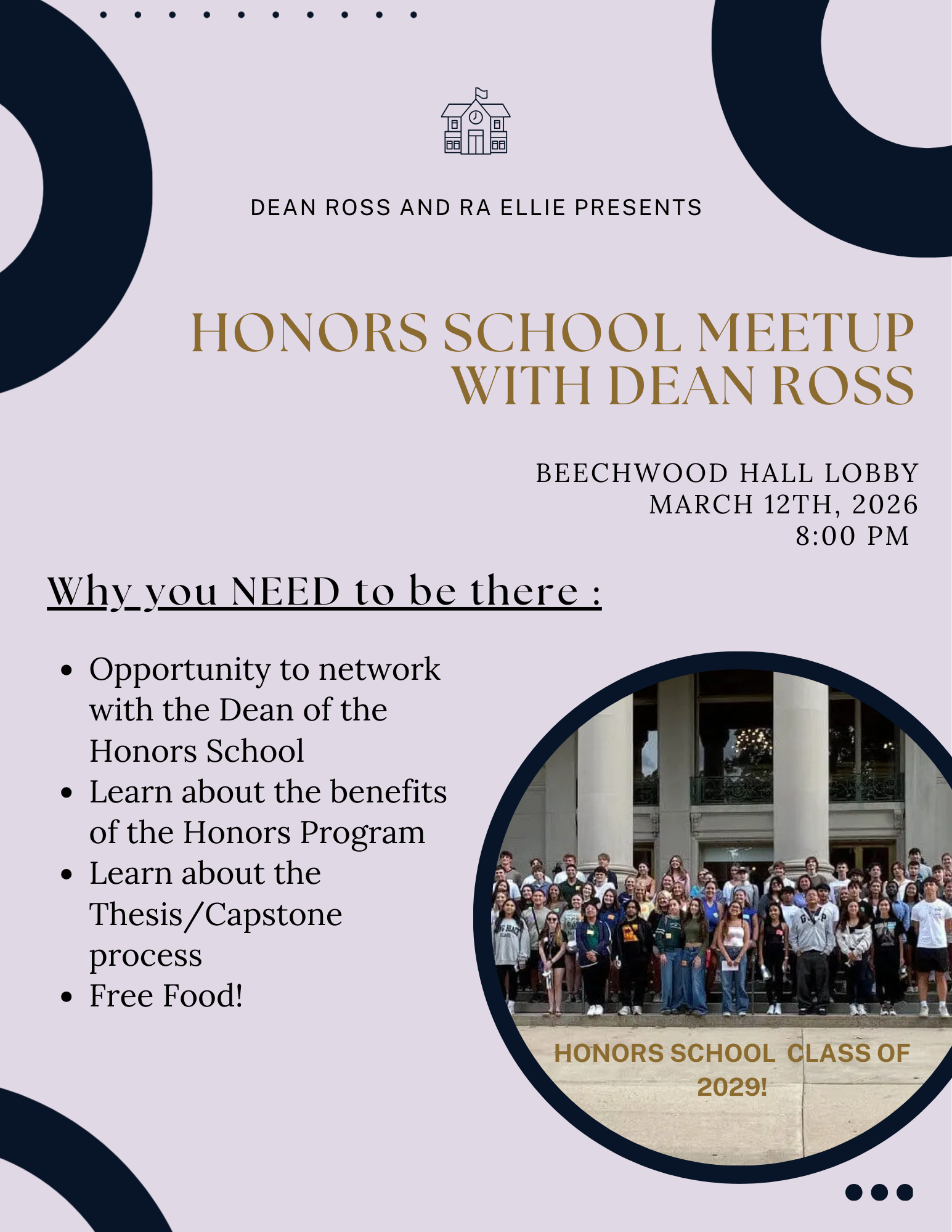 Honors School Meetup with Dean Ross
