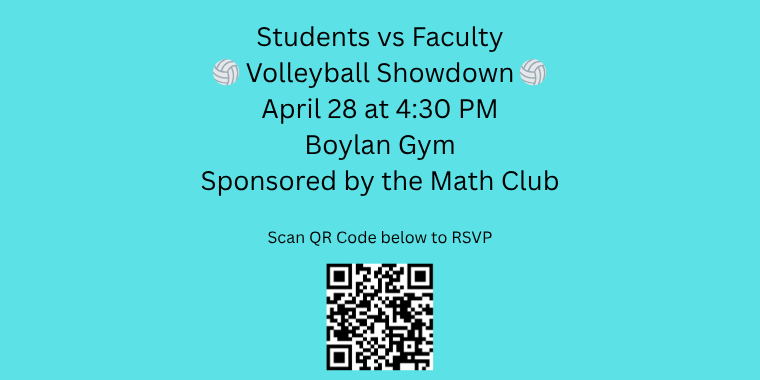 Math Club Students vs Faculty Volleyball Game