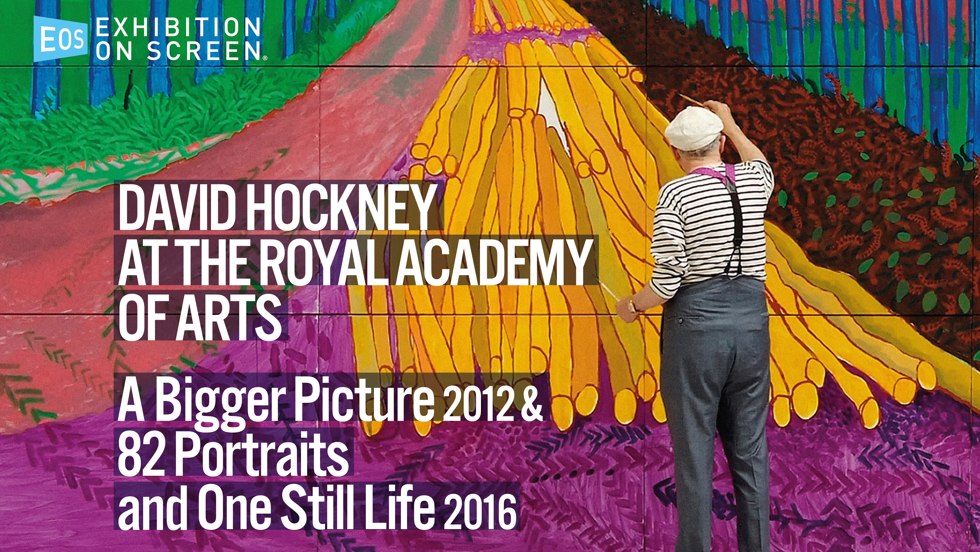 Exhibition on Screen film poster for David Hockney at the Royal Academy of Arts