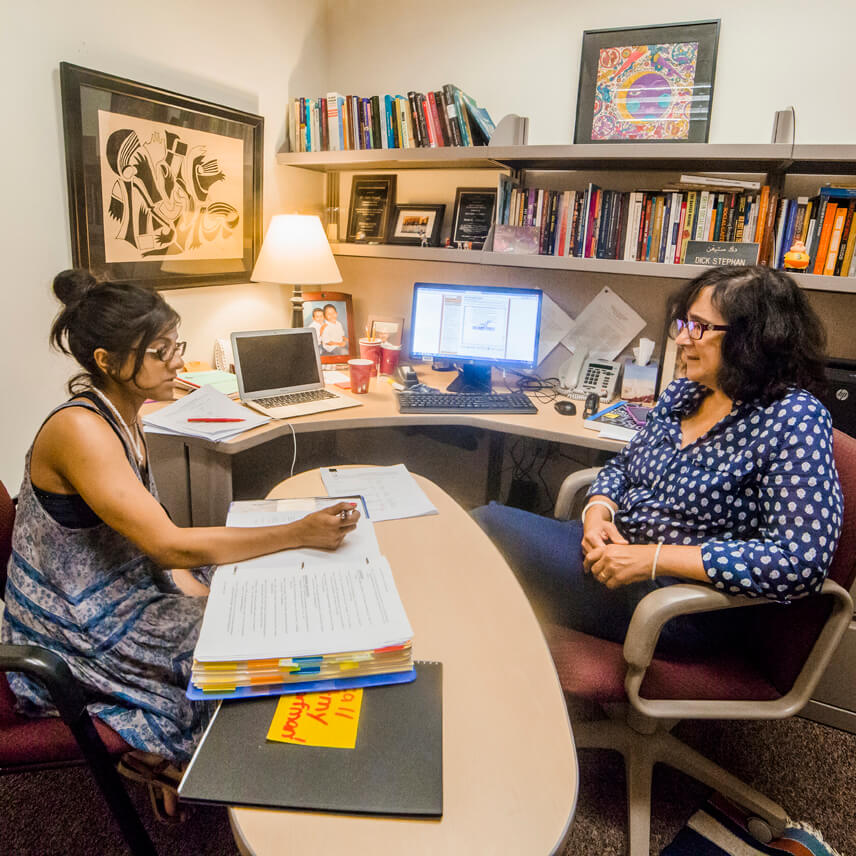 A student learning about child and family social work practice