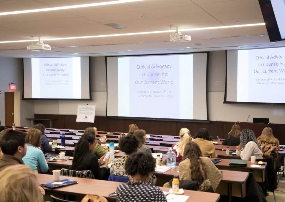 Photo of audience at 2017 Counseling Conference at Monmouth University