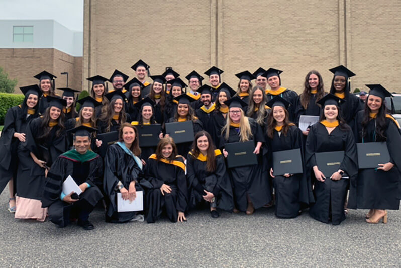 Group photo of Class of 2022 Physician Assistant Program graduates.