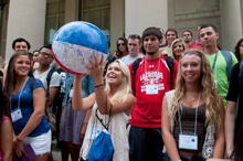 Students with Beach Ball