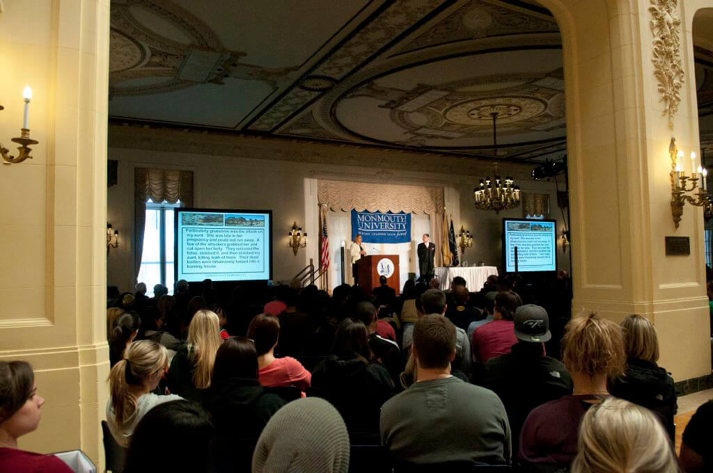 Photo shows Institute for Global Understanding Convention 2012 Keynote Address at the Great Hall at Monmouth University
