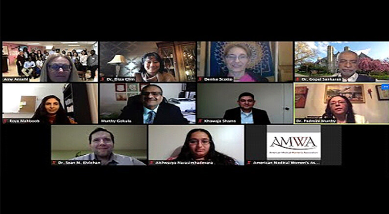 Screenshot from AMWA Webinar- Technology & Global Public Health event