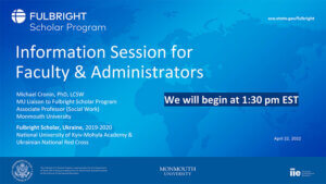 Fulbright Scholar Program Information Session for Faculty: click to view slide presentation PDF