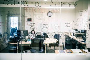 An office in the School of Science building
