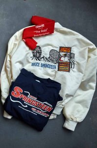 A bandana produced by Minneapolis radio station KTCZ-FM “Cities 97” for 1999’s Bruce Springsteen and the E Street Band Reunion Tour; a prototype jacket produced for 1988’s Tunnel of Love Express Tour (it’s one of only two that were made, says Eileen Chapman, who oversees the Special Collection); a T-shirt from a 2002 fan-led campaign to get Springsteen to run for the U.S. Senate (the singer declined).