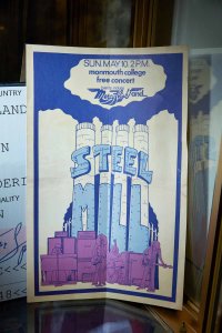 Steel Mill, a band that featured Springsteen and several future E Street Band members, played numerous shows at what was then Monmouth College. This poster is from the band’s May 10, 1970, performance on campus.
