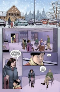 Diane and her son walk into a building hosting a Narcotics Anonymous meeting. Diane tells her son to play in the corner. She then sits down with the other members of the group.