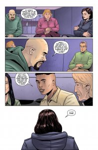 The Narcotics Anonymous meeting goers speak about the length of their sobriety, the depths they slid down to feed their addictions, and how these meetings helped them stay off drugs. Diane then begins to speak.