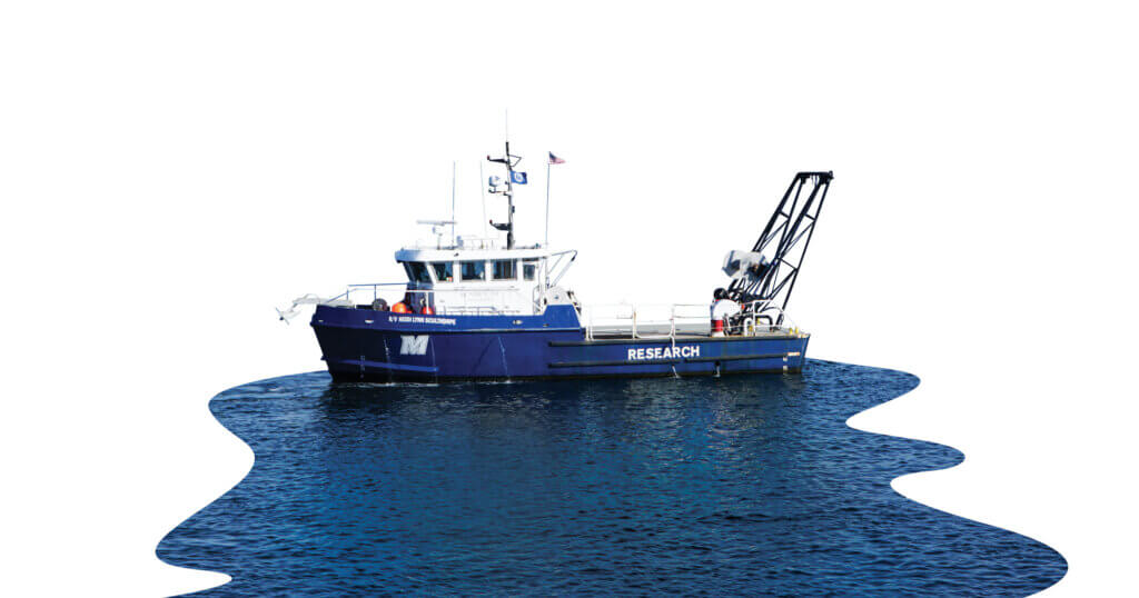 the R/V Heidi Lynn Sculthorpe on the water