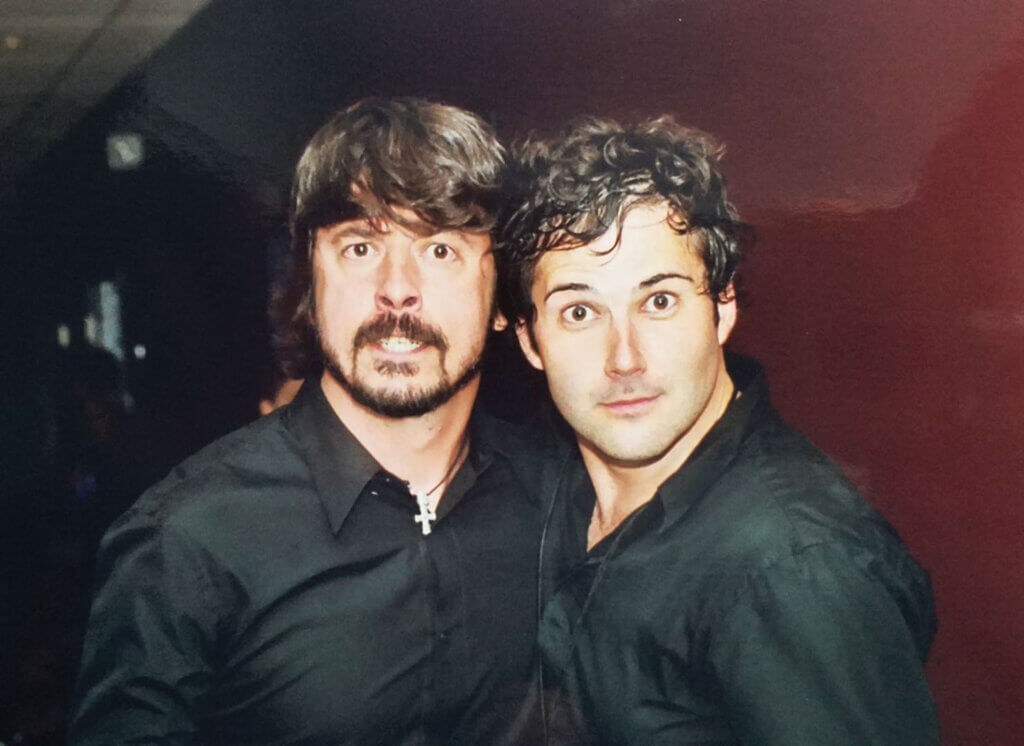 Ralph Cuseglio and Dave Grohl pose for a photo