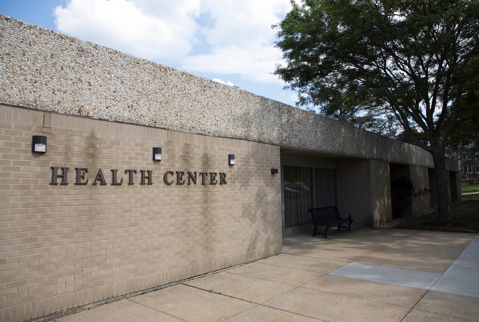 Photo of the entrance to the Health Center