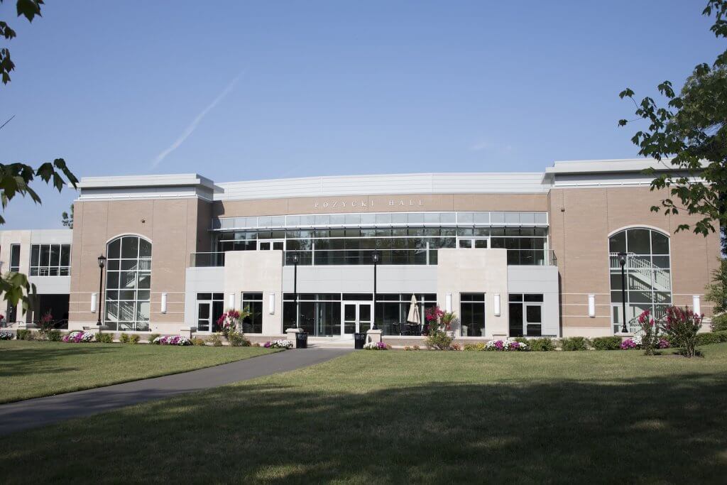 Outdoor shot of Pozycki Hall