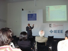 Photo of Prof. Obaidat giving his keynote speech of IEEE NGMAST 2011.