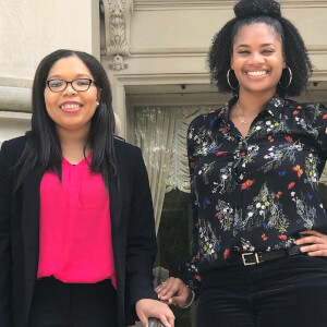 Photo of Tracy Cudjoe (left) and Alexandra Burrel (right).