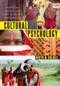 Cover of book, "Cultural Psychology" with various international-themed images including eyes, and a desert scene.