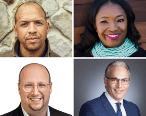 Individual headshots photos of Miles J. Austin III (top left); Tasha A. Youngblood Brown (top right); Jeremy Grunin (bottom left) and James S. Vaccaro III (bottom right)