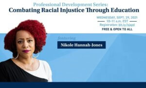 Nikole Hannah-Jones is featured speaker Sept 29