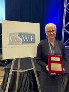 Dean Mama with CSWE Award