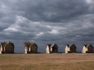 Officers Row, which once housed officers at Fort Hancock, a former base in Middletown, N.J. Local leaders have struggled for years to redevelop the site.