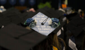 Back of decorated graduation cap