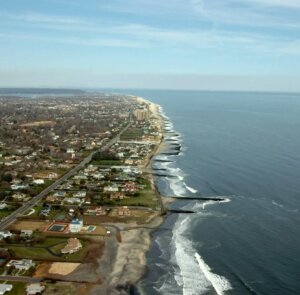 Areal view of New Jersey Coastline