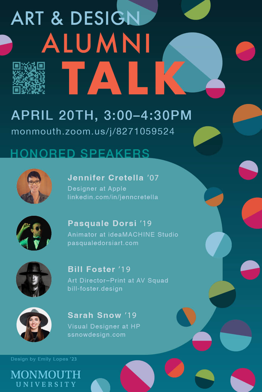MU Art and Design Alumni Talk Poster