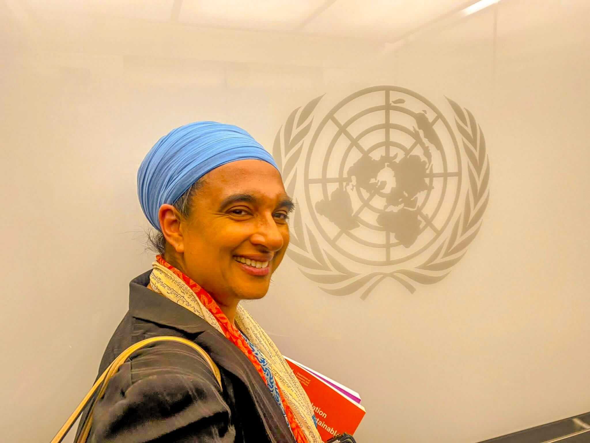 Prof. Rajnarind Kaur presents at the United Nations Commission on Population and Development 56th Session.