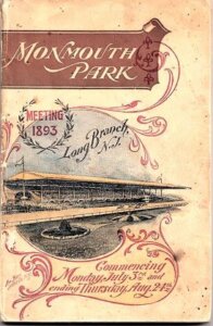 Portion of program cover from Monmouth Park Racetrack in 1893