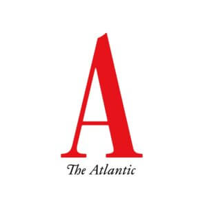 Stylized logo for "The Atlantic" magazine with a large red "A" featured prominently.