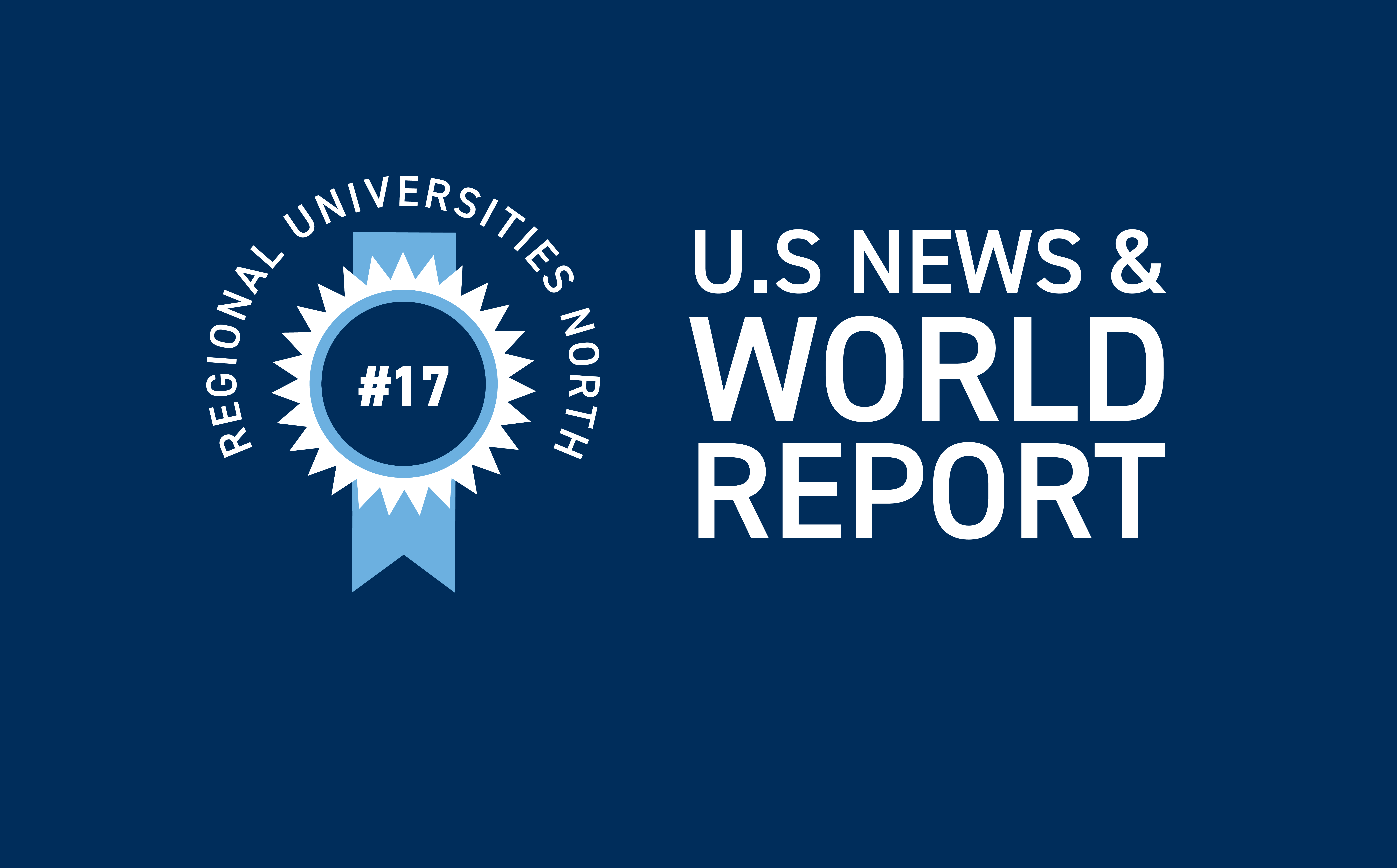 Graphic treatment noting new #17 ranking on US News & World Report