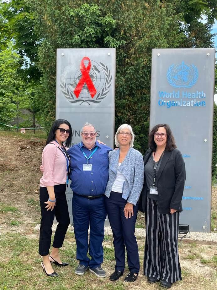 The IFSW UN New York region team following a meeting with the World Health Organization-Mental Health Unit.