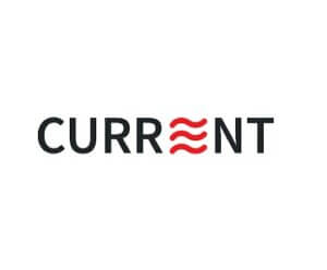 Stylized logo for online journal, "Current"