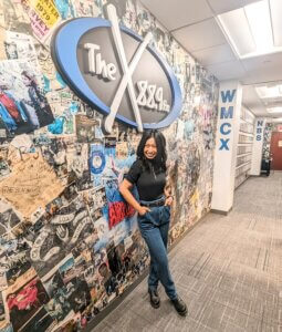 Veronica Rajadnya in the WMCX studio