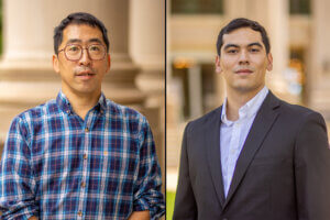Headshots of Professor Pang and Ryan Sonn at the Great Hall