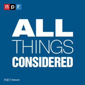 Stylized logo for radio show, All Things Considered, broadcast on NPR
