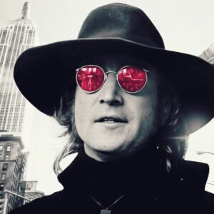 Stylized image of John Lennon for new movie